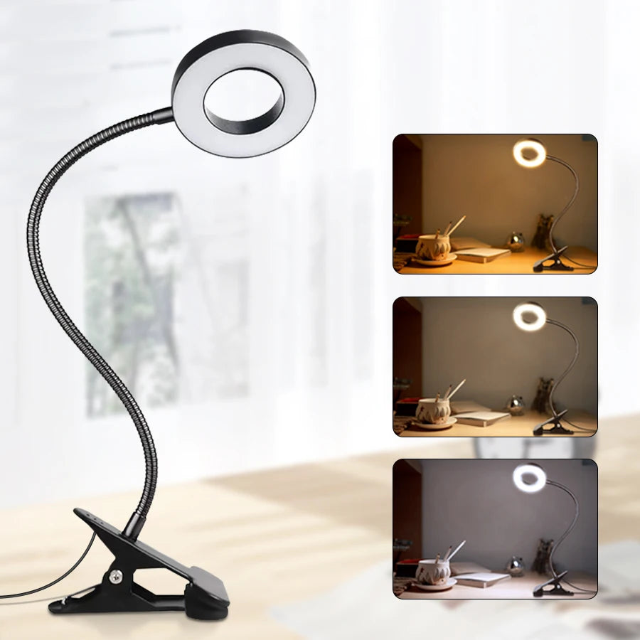 LED Klemmleuchte USB Wiederaufladbar Dimmbar Schreibtisch