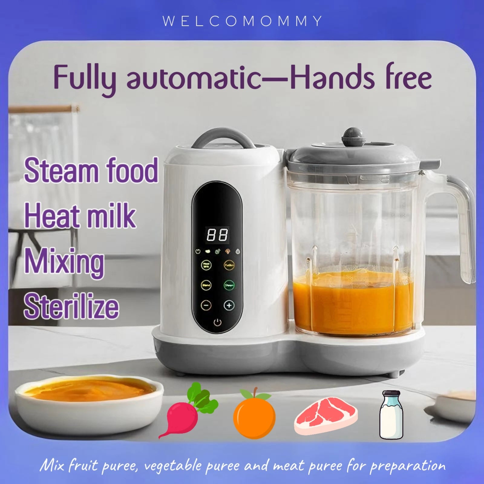 Automatischer Baby Food Maker – Dampfgarer & Mixer